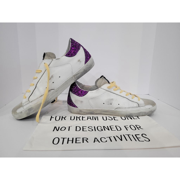 Golden Goose Sneakers, Glitter, Silver Star, 39, Like New - Picture 7 of 12